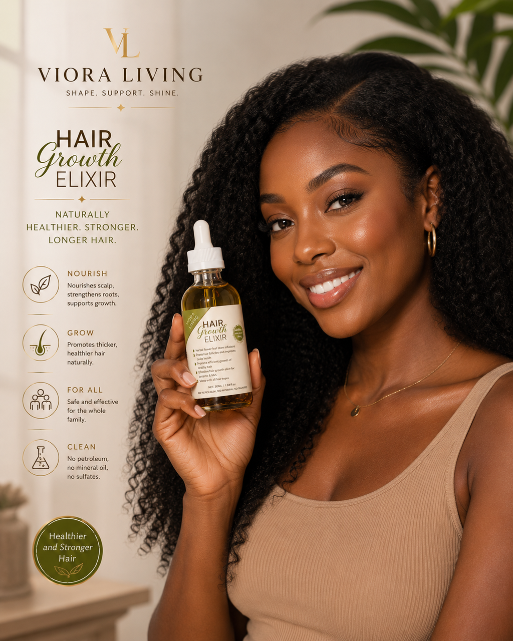 Edge Reviver Hair Growth Elixir Rosemary & Herbal Blend (50ml)