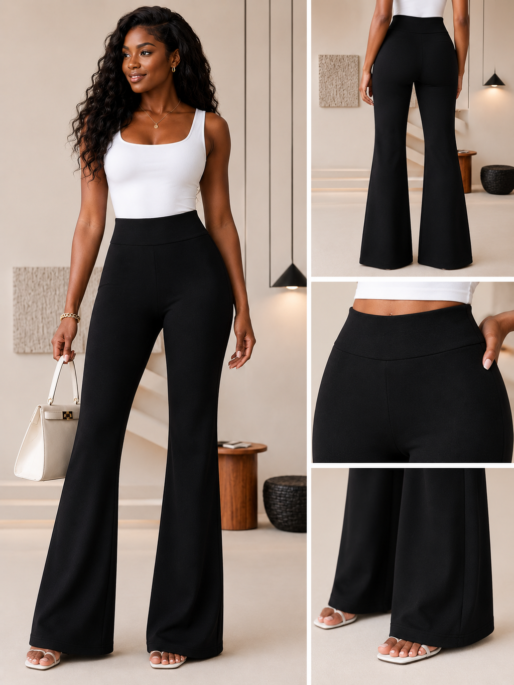Viora High Waist Flare Thermal Leggings