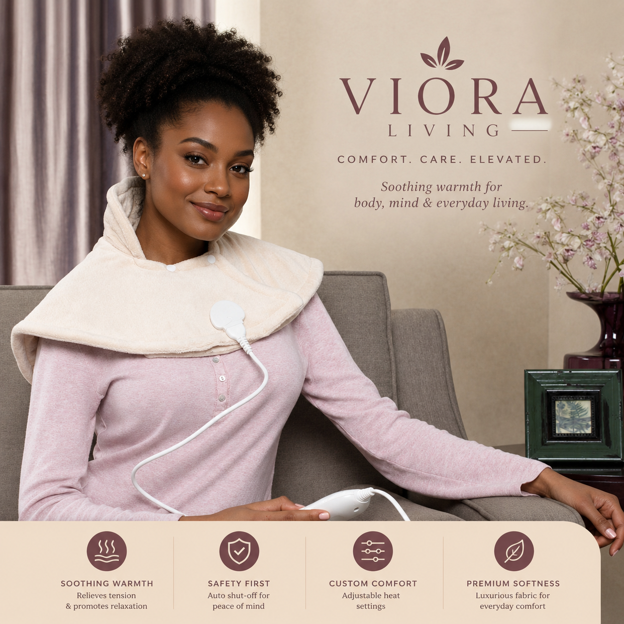 Viora Heat Relief Neck & Shoulder Wrap